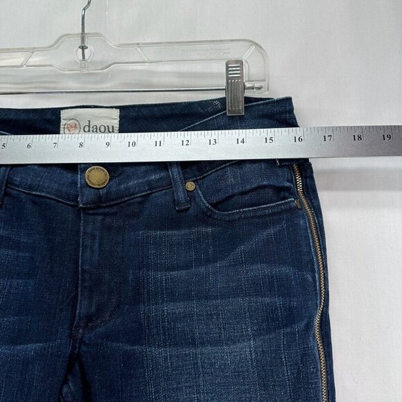 Daou Denim Co. Jeans Womens Sz 28 Low Rise Skinny Dark Washed Stretch Blue - Picture 13 of 15